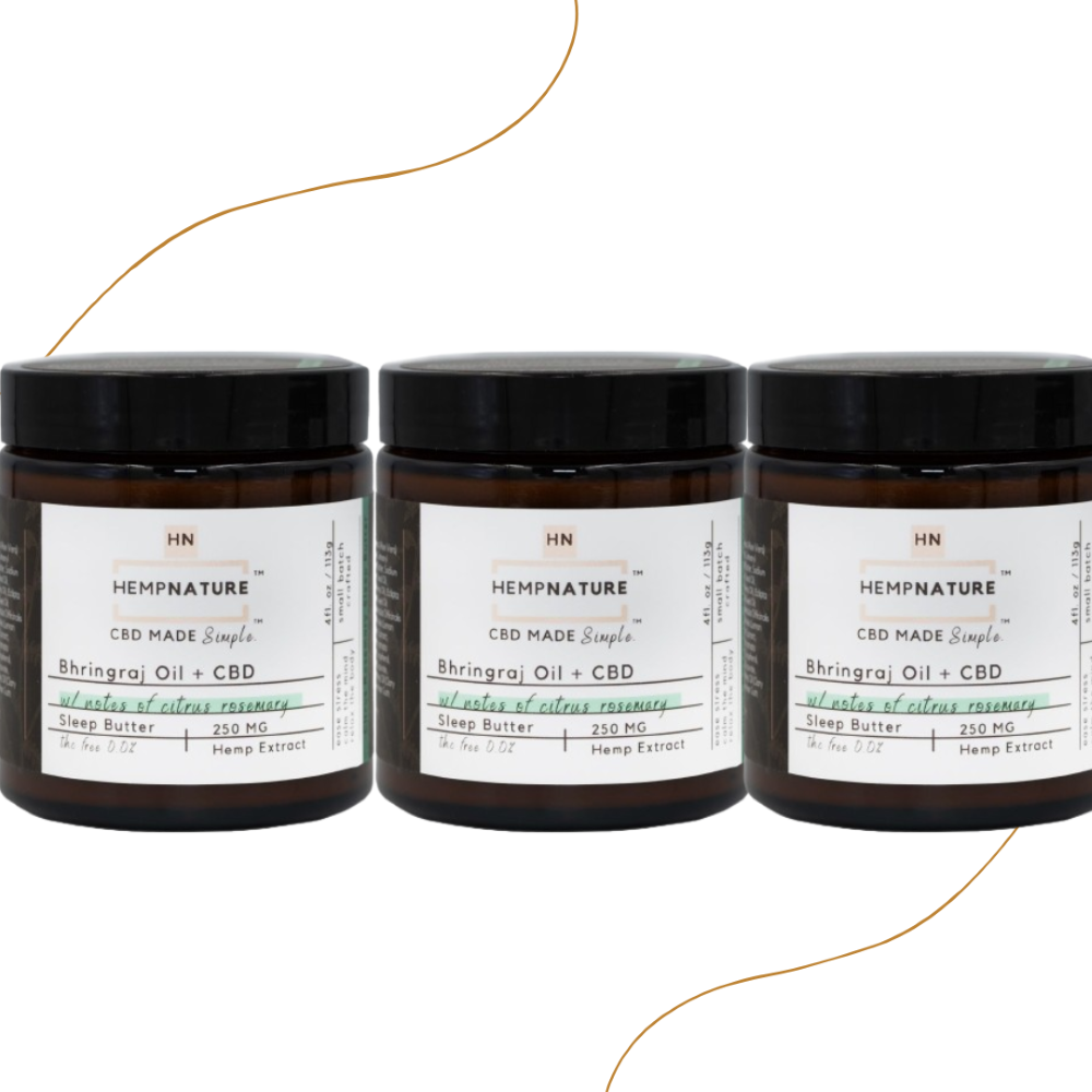 Hempnature Sleep Butter 4 Oz Citrus Rosemary 3pk