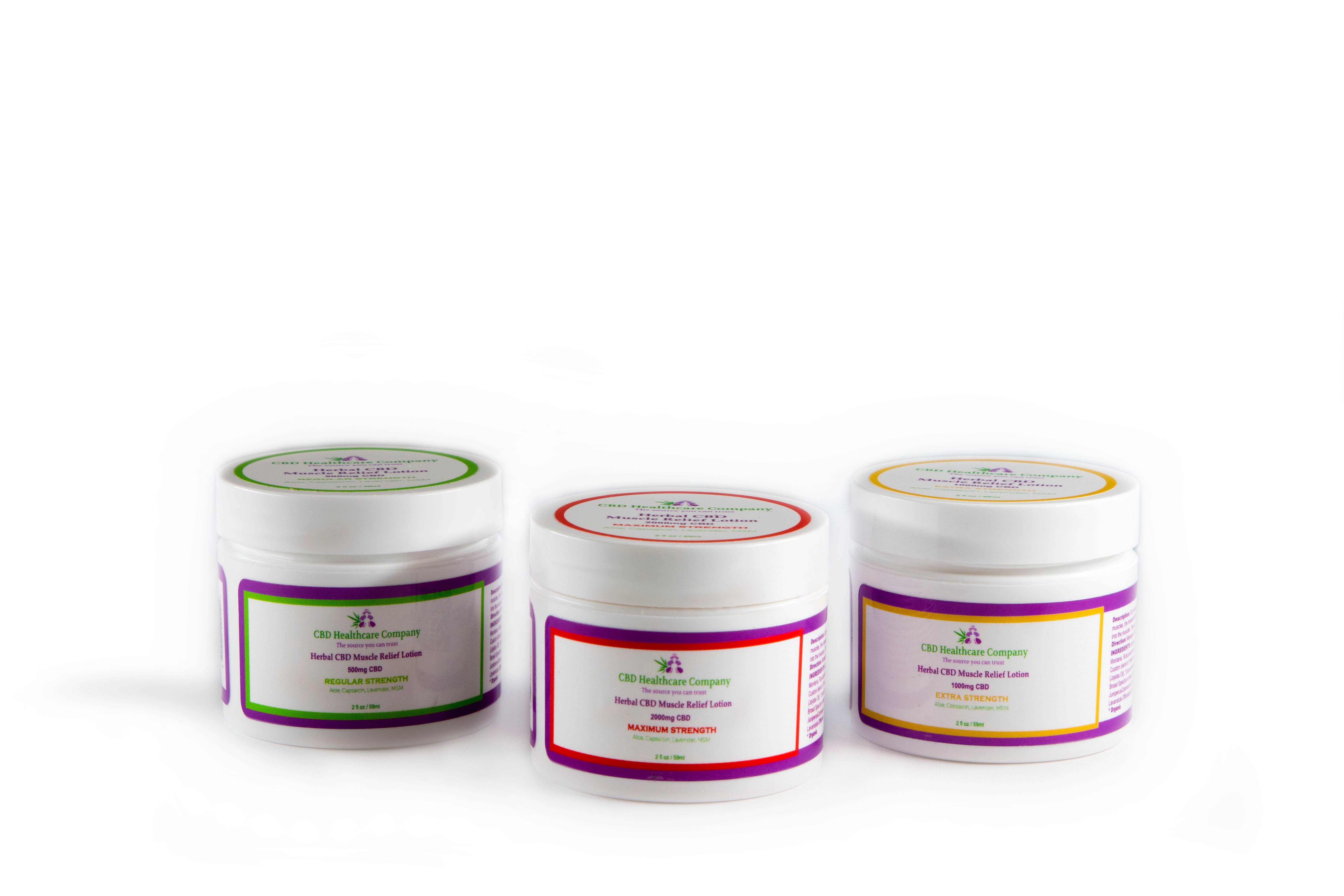 CBDHealthcareCompany™HerbalCBDMuscleReliefLotion-2oz.-Upto2000mgofCBD