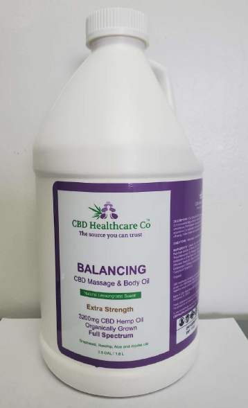 H&SCBDHealthcareCompany™BalancingCBDMassage&BodyOilwithLemongrass- 50mg/ozFull-Spectrum