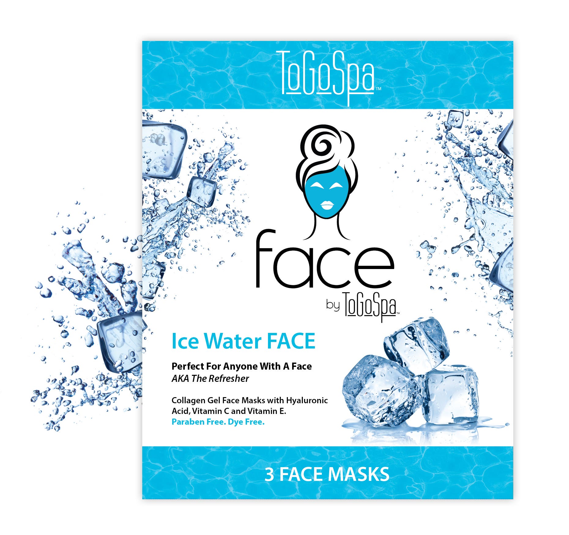 FACE by ToGoSpa™ Collagen Gel Face Masks - Back Bar Box Ice Water