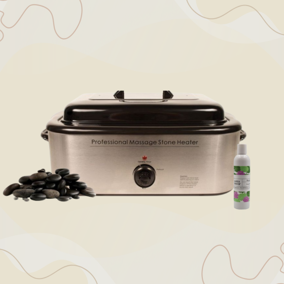 Signature Hot Stone Massage Set - Stone Warmer, Oil & DVD