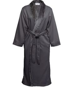 Mansfield Shimmer Lined Microfiber Robe Charcoal