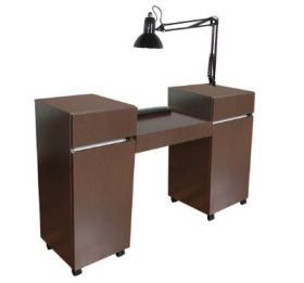 Collins Reve Nail Table with Twin Cabinets