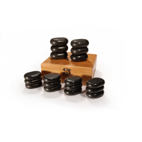 Master® 18 Piece Mini Body Basalt Hot Stone Massage Set with Bamboo Box