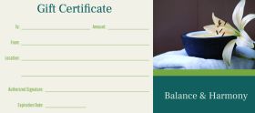 Massage Gift Certificates 20 Pack
