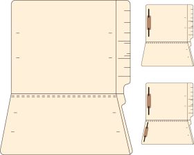 14 Pt Sngl Ply End Tab One Fastner 50 Count