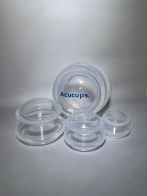 Acucups® Logo Silicone Cupping Set of 4 - Cupping Therapy Cups