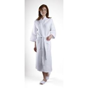 Waffle Weave Kimono - White - Spa Robes