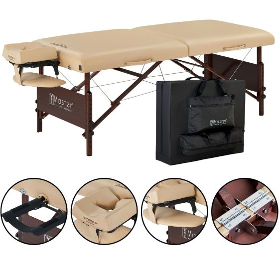Master® Massage Equipment 30 Del Ray&trade; Portable Massage Table Package Sand