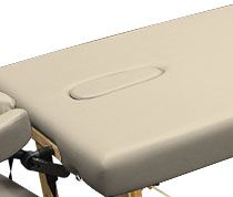 Custom Craftworks™ Crescent Face Hole with Pillow and Plug Massage Table Upgrade