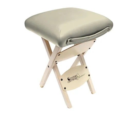 Custom Craftworks&trade; Solutions Wooden Folding Stool - Portable Massage Stool