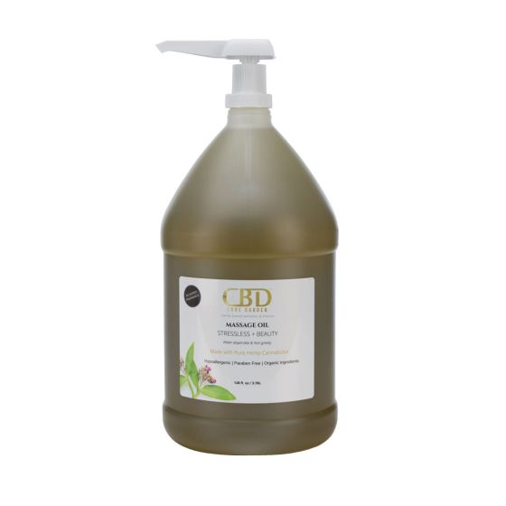 CBD Care Garden&trade; Stressless + Beauty Massage Oil with CBD - 1 gallon