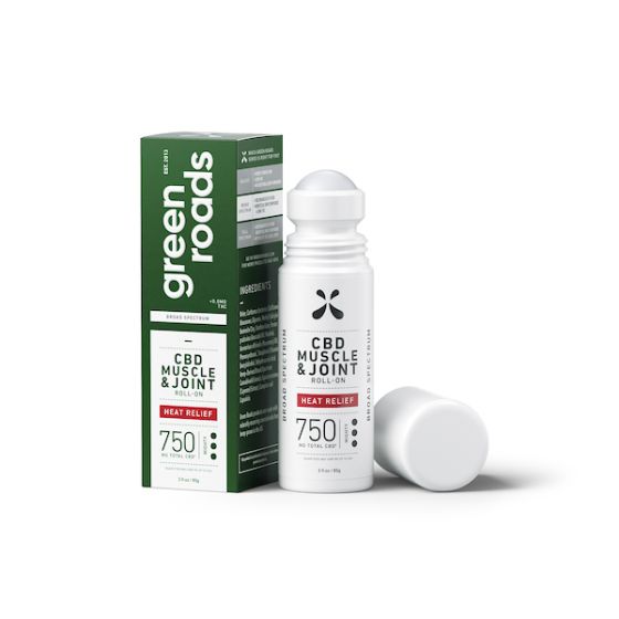Green Roads® Muscle and Joint Heat Relief Roll-On - 3 oz