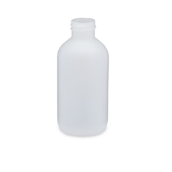 Empty Natural Plastic Boston Round Bottle 2 oz.