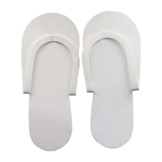 Disposable Foam Pedicure Slippers White - 1 Pair
