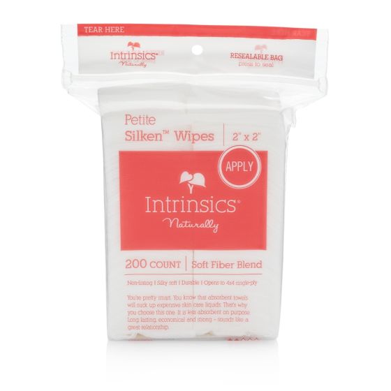 Intrinsics Petite Silken&trade; Wipes 2 x 2 Med-Esthetic® Soft Fiber Blend