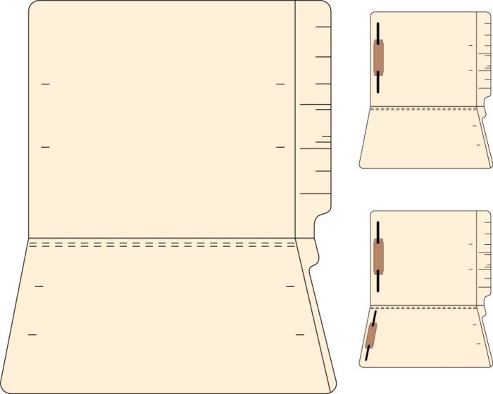 14 Pt Single Ply End Tab No Fasteners 50 Count