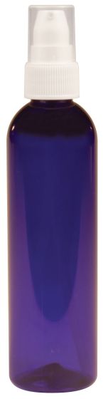 Cobalt Plastic Bottle With White Pump 4 oz