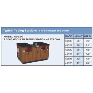 Proteam 2 Person Taping Station 6'L X 36H X 36D