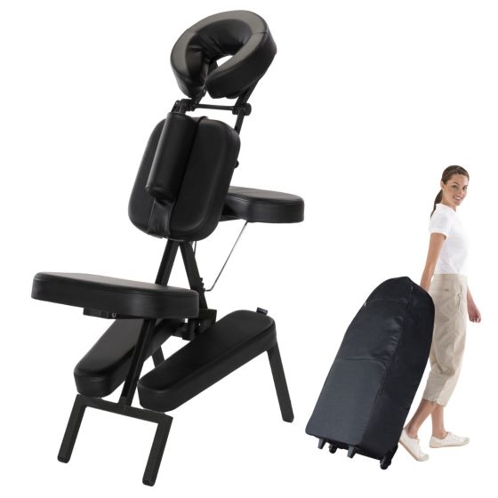 Master® Massage Equipment The Husky Apollo™ XXL Portable Massage Chair Package Black