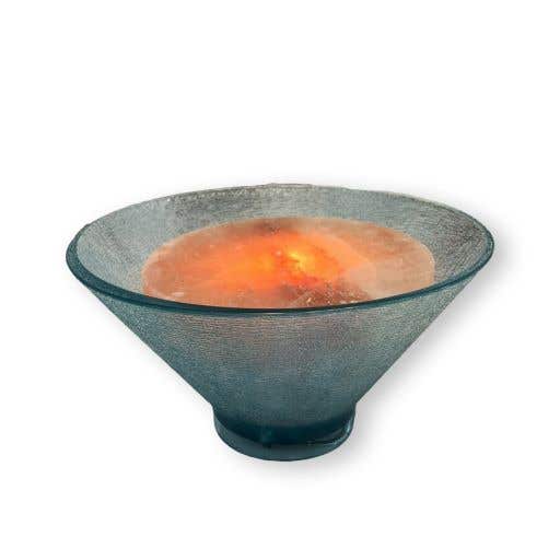 HarmonySaltHimalayanSaltStoneWarmerwithClearPolyCarbonateBowlLamp