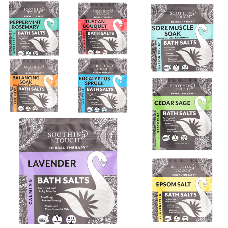 Soothing Touch Bath Salts - 8 oz Pouch Sore Muscle $5