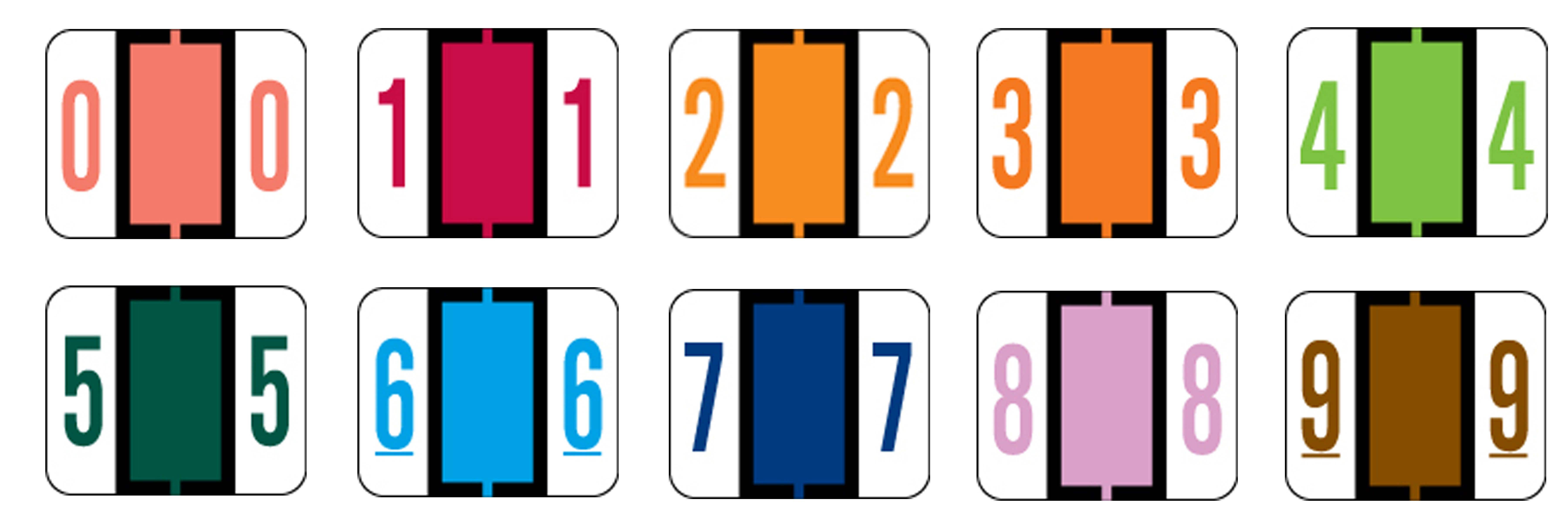 Laminated Numeric Labels, Tab/Smead Bccrn Match