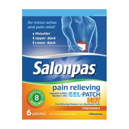 Salonpas®PainRelievingGel-PatchHot,6/Box