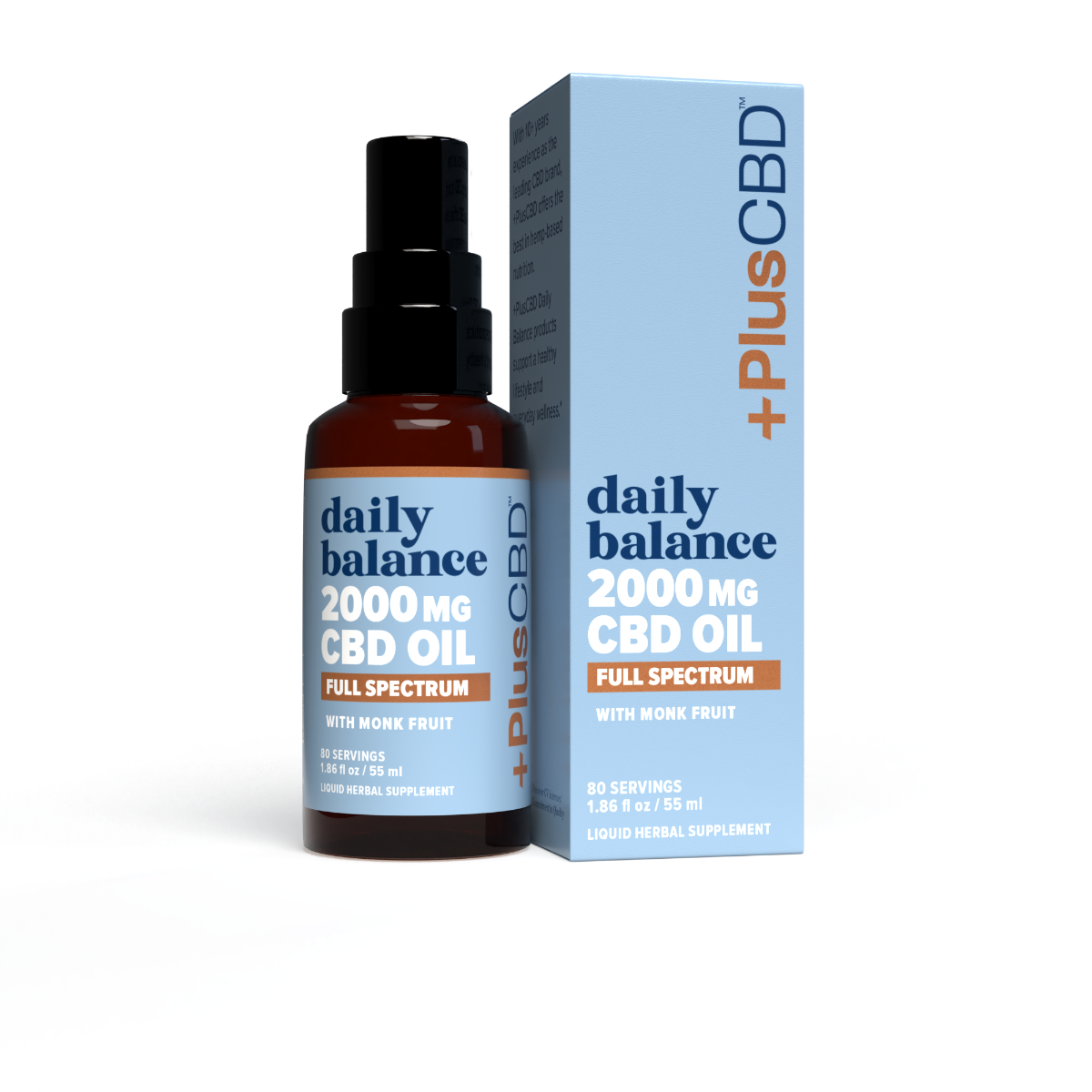 PlusCBD Daily Balance Oil Extra Strength Formula 750mg - 186 Oz Monk Fruit Unflavored 64$