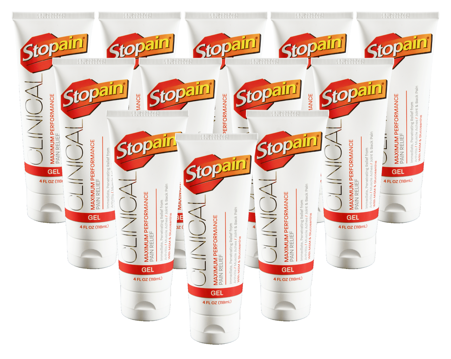 Stopain Clinical Topical Analgesics Smaller Buys - 12 4 oz Tubes 93$