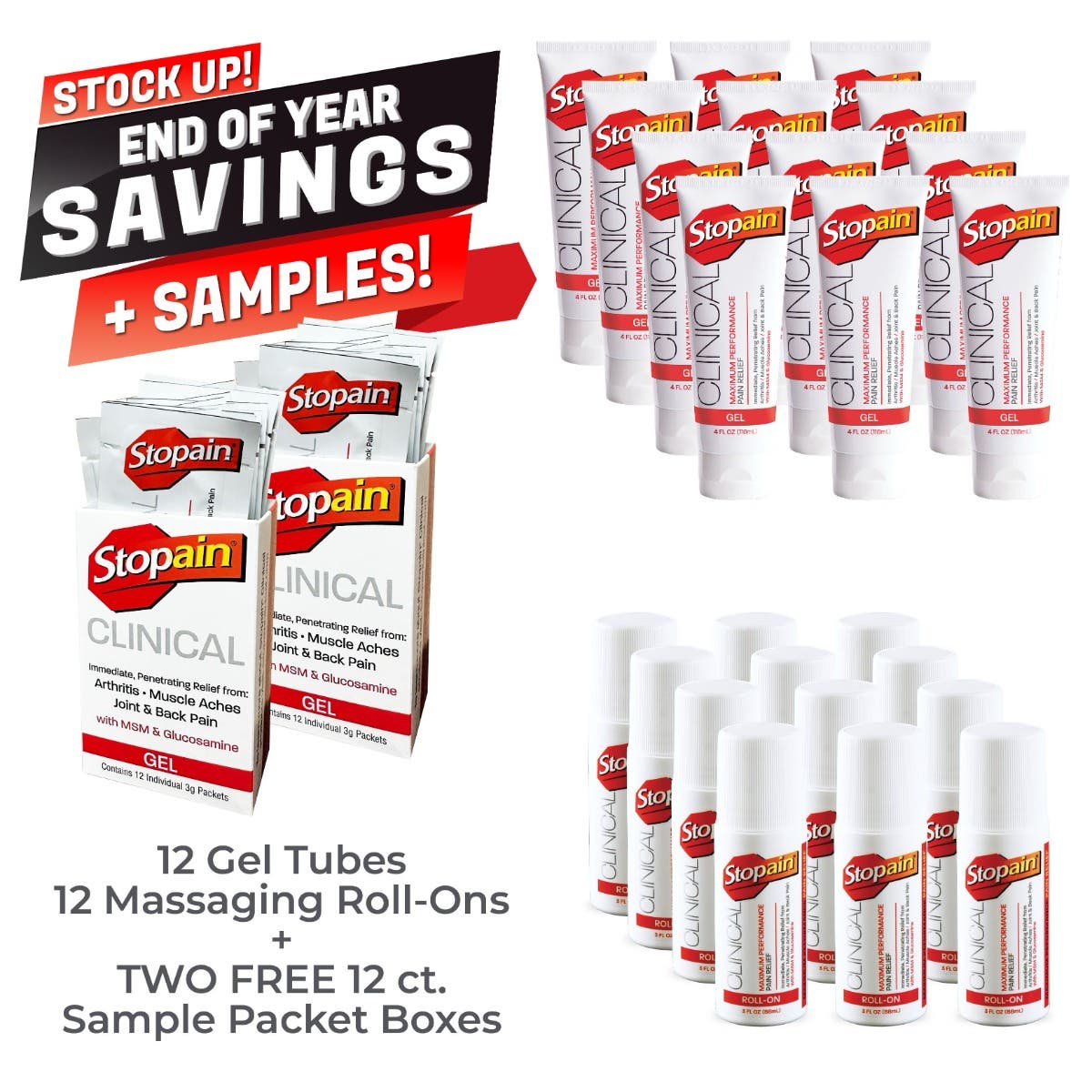 Stopain Buy 12 Tubes 12 Roll Ons Get 2 Free Sample Boxes 174$