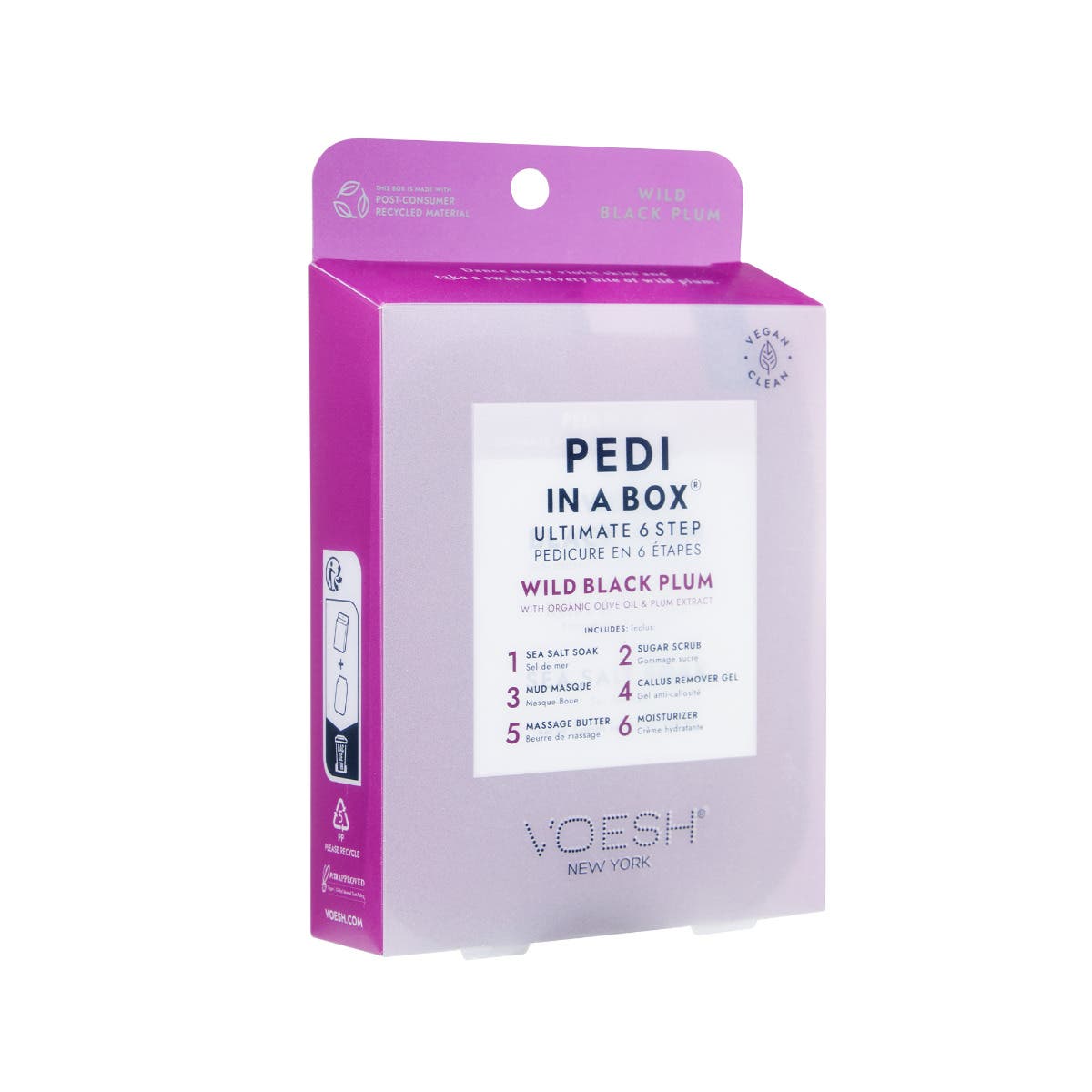 Voesh Pedi In A Box 6 Step Wild Black Plum