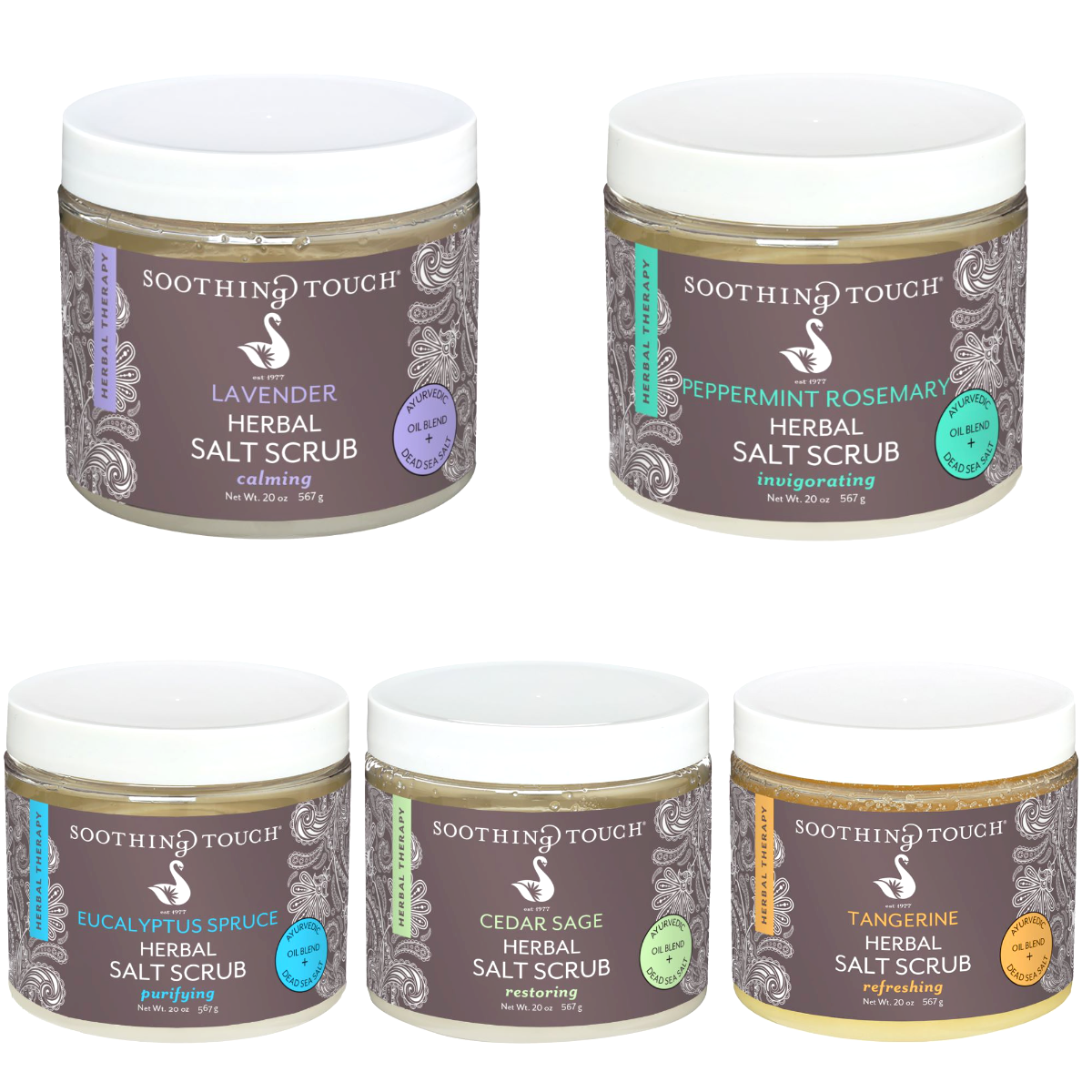 Soothing Touch Salt Scrub Peppermint Rosemary 20 oz 12$