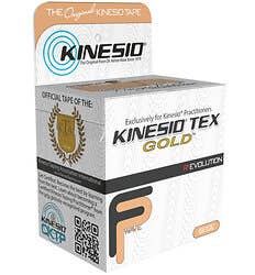 Kinesio Tex Tape, Water Repellent, 1" X 16.4', 2 Rolls/Pkg, Beig