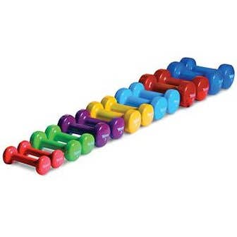 1 lb - 10 lb Dumbbells & Vinyl Coated Hand Weights