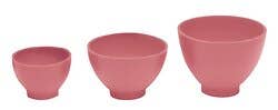 Rubber Mixing Bowls Pink, Set Of 3