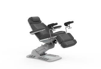 Silverfox Beauty Chair W/Stirrups 2246EBNS Dark Grey