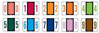 Laminated Numeric Labels, Tab/Smead Bccrn Match
