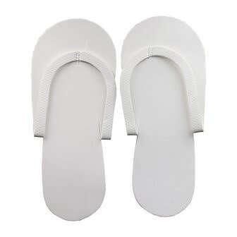 Disposable Foam Pedicure Slippers White - 1 Pair