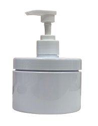 10 oz Empty Round White Plastic Jar & Pump Lid Container