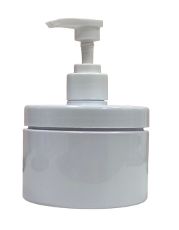 10 oz Empty Round White Plastic Jar & Pump Lid Container