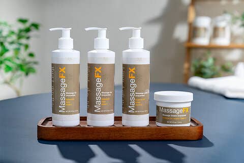 Massage FX professional massage creams, lotions, gels and oils