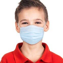 Kids Face Mask Disposable 3ply with Ear Loop Blue – Box of 50