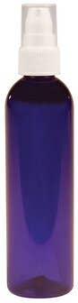 Cobalt Plastic Bottle With White Pump 4 oz
