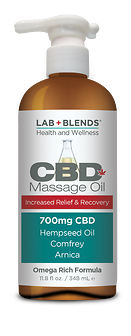 Lab+Blends&trade; 700 mg CBD Massage Oil 11.8 oz By BIOTONE® - Pain Relief for Sore Joints & Aching Muscles