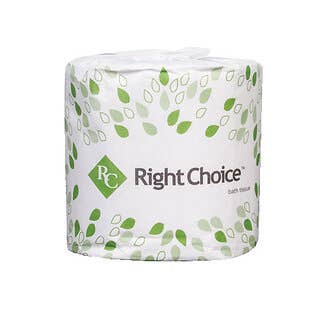 Right Choice™ 2-Ply Standard Bath Tissue Individually Wrapped, 500 Sheets/Roll