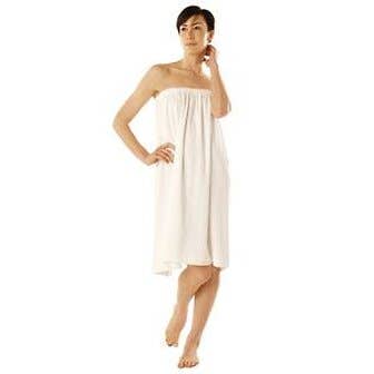 Canyon Rose Terry Spa Wrap 1 Size 33" White