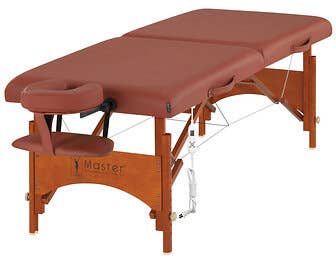 Master® Massage Equipment 28" Fairlane&trade; Portable Massage Table with Therma-Top® Package Cinnamon